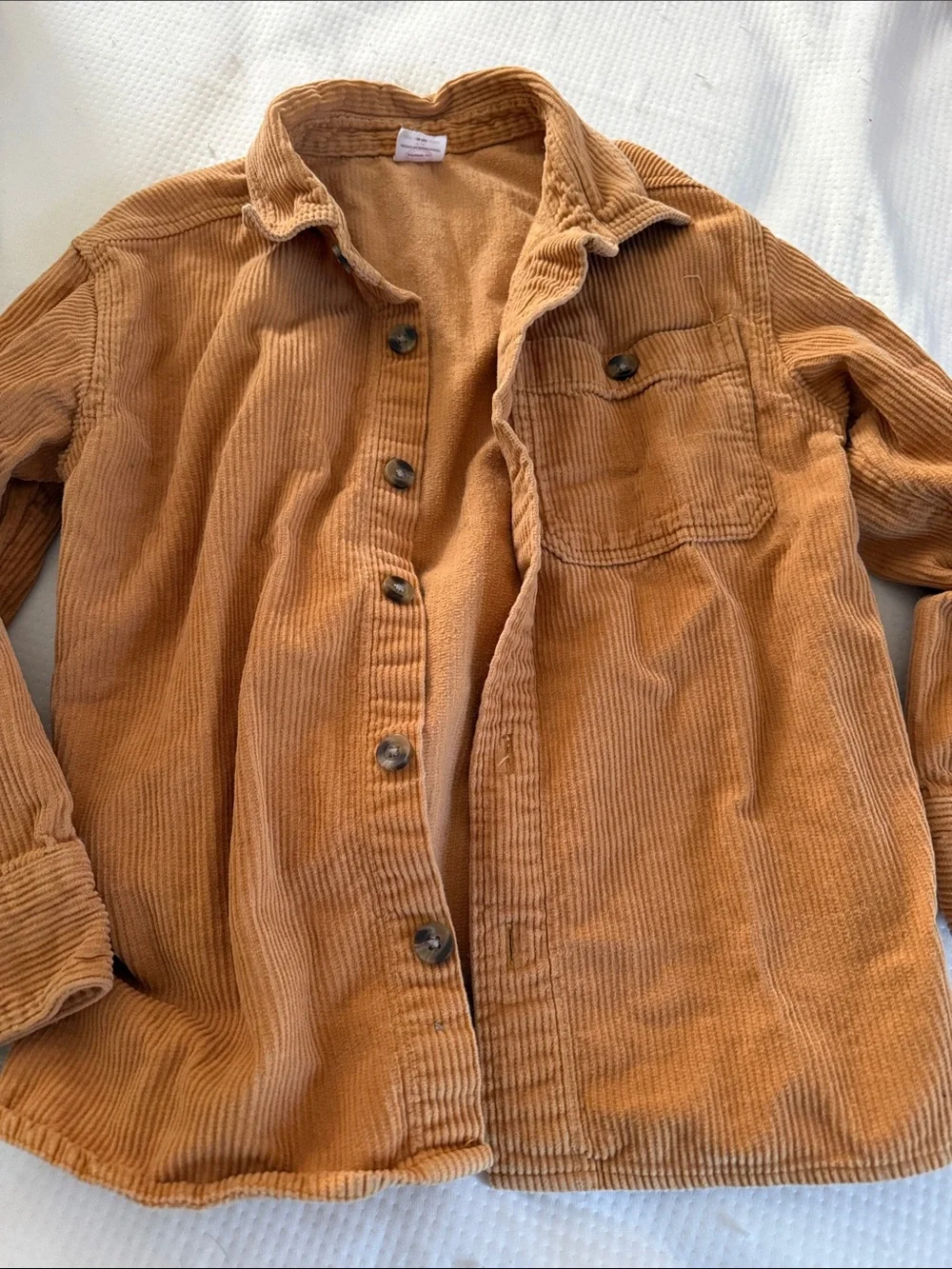 Corduroy Workshirt Jacket - orange Brown